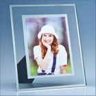 Clear Glass Frame with a Mirror Inlay for 5inch x 7inch Photo V