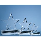 21cm Optical Crystal 5 Pointed Star On Base Award