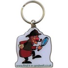 50mm Printed Stainless Keyring