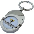 Oval Trolley Coin Keyring, single-sided