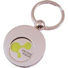 Round Trolley Coin Keyring, double-sided
