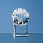 5cm Optical Crystal Globe On Clear Base