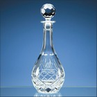 0.75ltr Lead Crystal Panel Wine Decanter