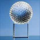 10cm Optical Crystal Golf Ball On Clear Base