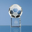 6cm Optical Crystal Football On Clear Base