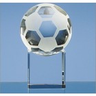 8cm Optical Crystal Football On Clear Base