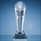 26cm Optical Crystal Sloped Facet Award