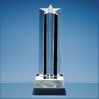 24cm Optical Crystal 5 Pointed Star Column Award