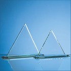 23cm X 12mm Jade Glass Pyramid Award