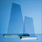 25cm X 12mm Jade Glass Mountain Award