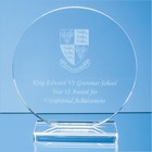 15cm X 12mm Clear Glass Circle Award