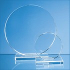 20cm X 12mm Clear Glass Circle Award