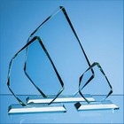 11.5cm X 15mm Jade Glass Facetted Ice Peak Award