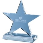 13cm Optical Crystal 5 Pointed Star On Base Award