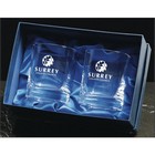 Pair of Large Crystal Square Tumblers