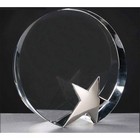 Round crystal award