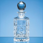 0.8ltr Lead Crystal Panel Square Spirit Decanter