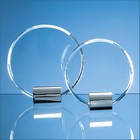 20.5cm Optical Crystal Circle Mounted On A Chrome Stand