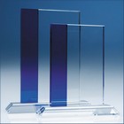 23cm Optical Crystal Blueline Rectangle