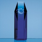 19cm Sapphire Blue Optic Hexagon Award