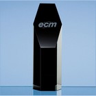 19cm Onyx Black Optic Hexagon Award