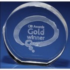 Crystal Disc Paperweight- 3D engraved