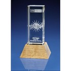 Crystal Award on wooden  base