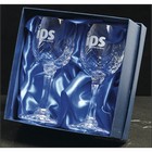 Pair of cut crystal goblets