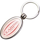 Oval Domed Decal Keyring