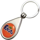 Teardrop Domed Decal Keyring