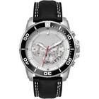 Chronograph watch with leather strap