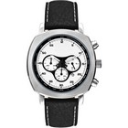 Chronograph watch with leather strap