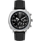 Chronograph watch with leather strap