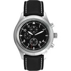 Chronograph watch with leather strap