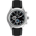 Chronograph watch with leather strap