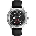 Chronograph watch with leather strap