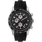 Chronograph watch with dome lens